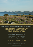 Plakát k přednášce Kornati - ostrovy pro Robinsony